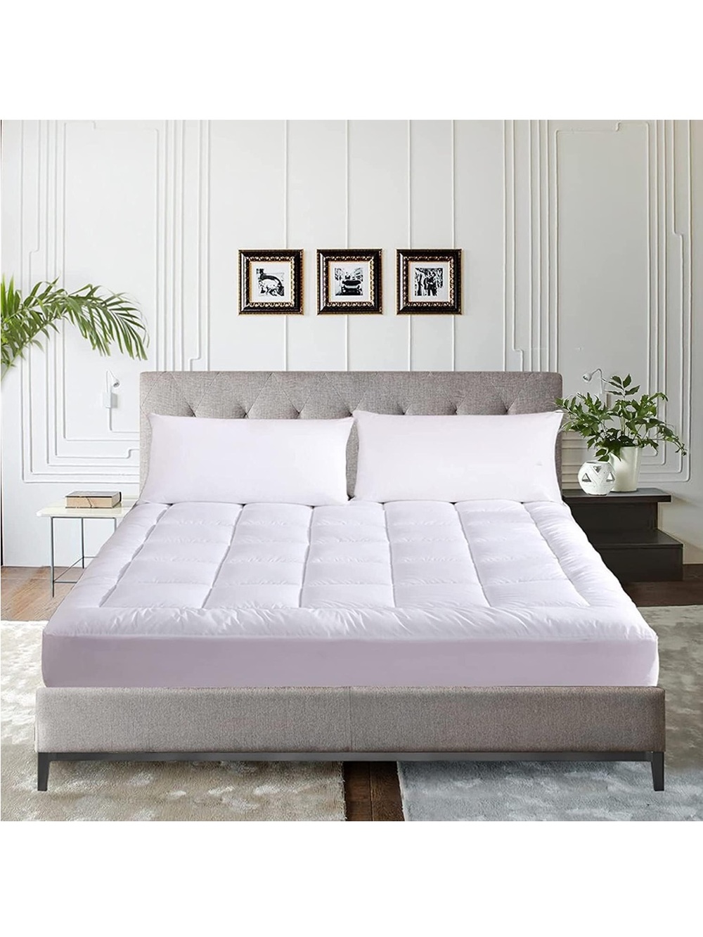 Waterproof Mattress Pad California King Quilted Pillowtop Mattress Topper Cover